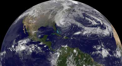'Sandy', captada por el satélite GOES-13 . | NASA