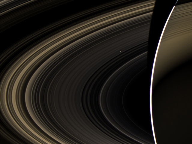 Imagen de Venus capturada por la sonda Cassini desde los anillos de Saturno. | NASA