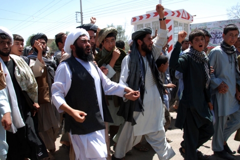 Una manifestación de mulás en Qala-e-now, en una imagen de archivo. | Mònica Bernabé