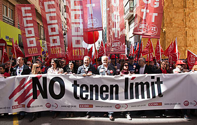 Pancarta principal de la manifestación en Valencia | V. Bosch