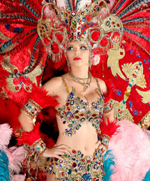 Saida, durante el desfile.