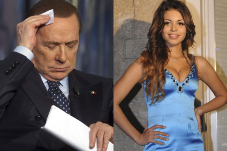 El ex primer ministro italiano, Silvio Berlusconi, y la bailarina, Ruby.| E.M.
