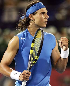 Rafa Nadal celebra su victoria ante Marcos Baghdatis. (Foto: AP)