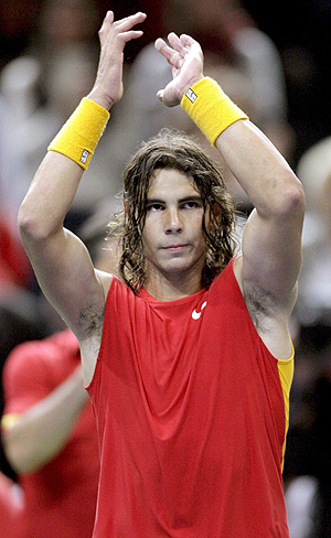 Rafa Nadal tras el partido de Copa Davis. (Foto: EFE)