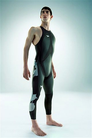 Michael Phelps con el nuevo bañador de Speedo.