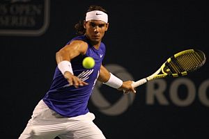 Nadal, en un momento del partido. (Foto: EFE)