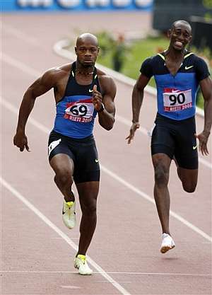 Asafa Powell durante la prueba de rieti. (Foto: AP)