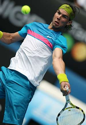 Rafa Nadal, en un momento del partido. (Foto: AFP)