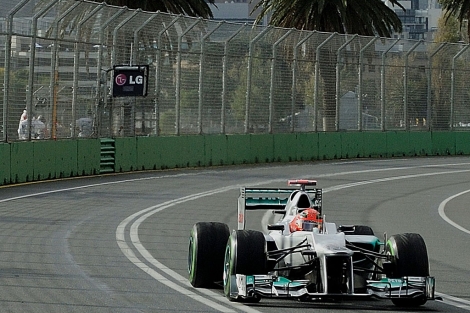 Michael Schumacher, durante la sesión de libres. | Afp Michael Schumacher, durante la sesión de libres. | Afp