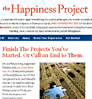 Un pantallazo del blog 'The Happiness Project'. Un pantallazo del blog 'The Happiness Project'.