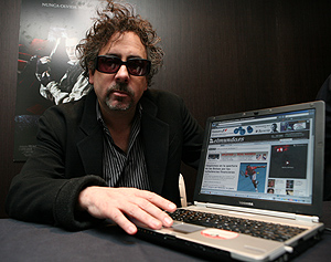 Tim Burton en la redacción de El mundo