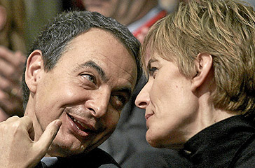 José Luis Rodriguez Zapatero y su compañera
