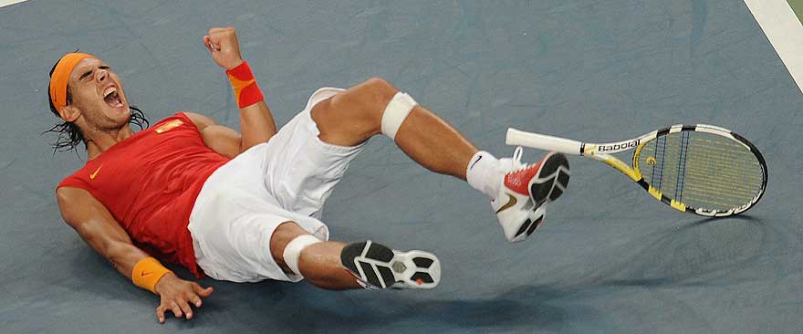 Nadal celebra su victoria sobre Fernando González en la final. (Foto: AFP)