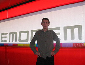 Pablo Soto, creador de Omemo, durante su presentaci�n. (Miguel A. Criado)