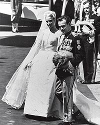 Se casó con Rainero de Mónaco en 1956 en la Iglesia del Principado Monagesco.