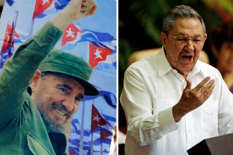 Fidel y Raúl Castro.