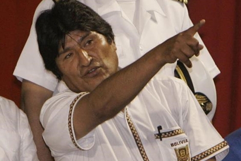 Evo Morales durante una rueda de prensa en Bolivia. | AP