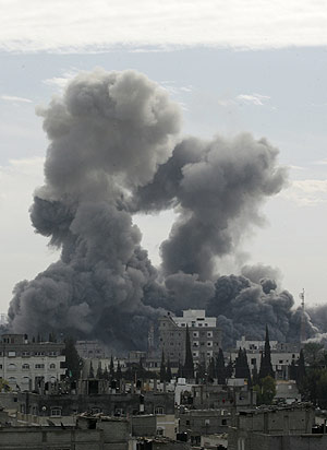 La ciudad de Gaza, tras los ataques. (Foto: AFP)